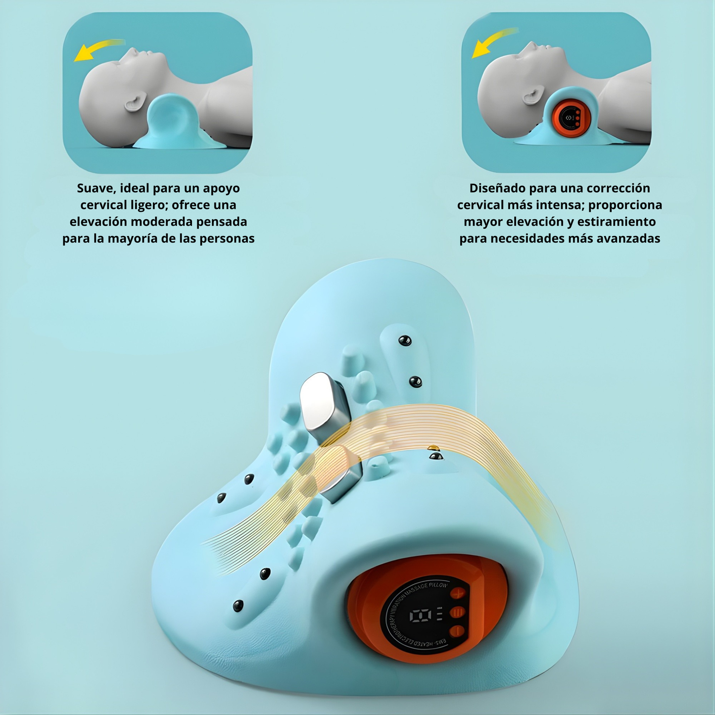 Almohada eléctrica cervical de 6 fuerzas