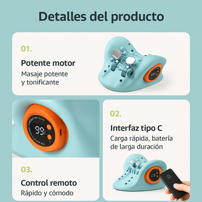 Almohada eléctrica cervical de 6 fuerzas
